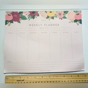 5 for $10: Floral Weekly Planner approx 40 pages 8” x 10”